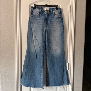 MOTHER Light Blue Wide Leg Jeans